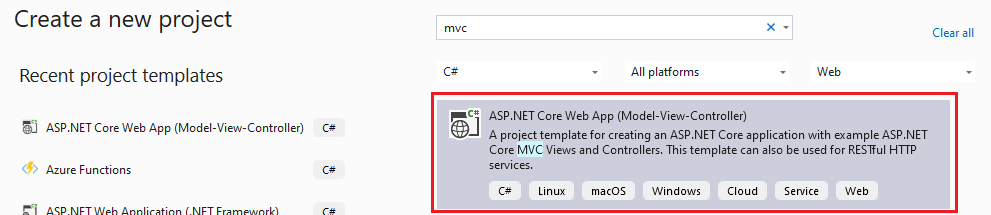 Select MVC.